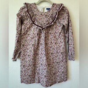 Maison Me pink Floral Long Sleeve Dress with Ruffle Collar